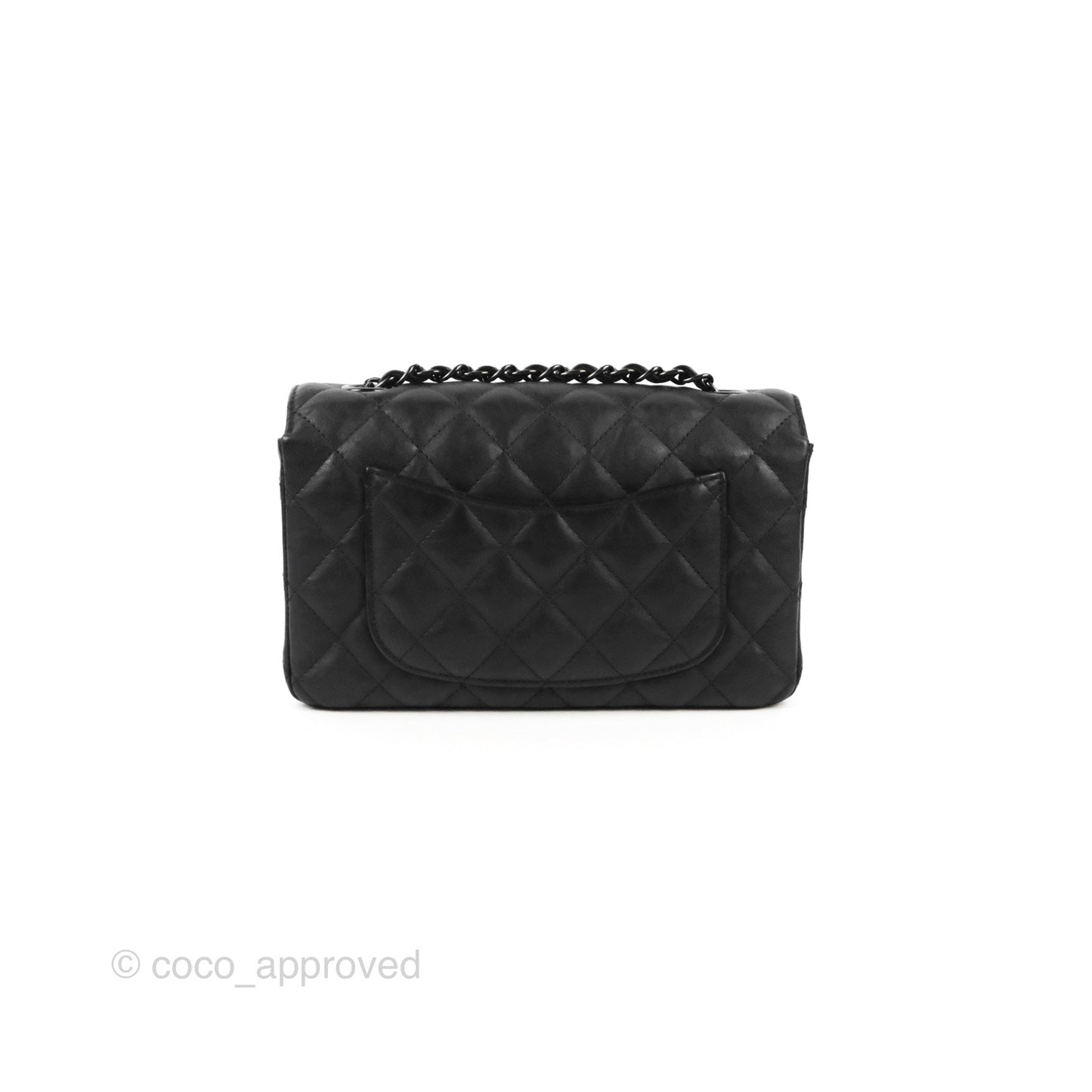 Chanel Quilted Mini Rectangular Flap So Black Crumpled Calfskin