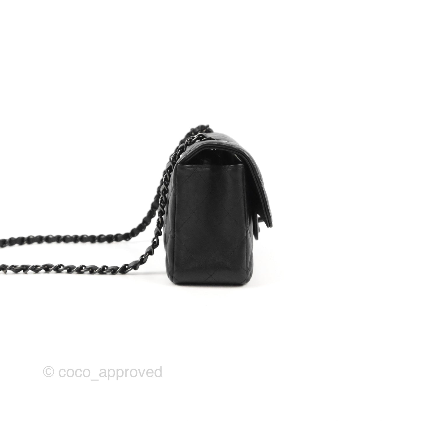 Chanel Quilted Mini Rectangular Flap So Black Crumpled Calfskin