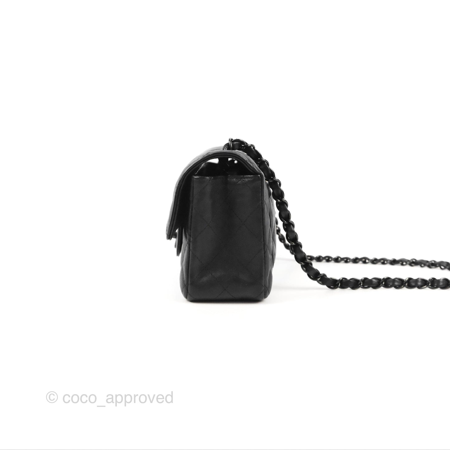 Chanel Quilted Mini Rectangular Flap So Black Crumpled Calfskin