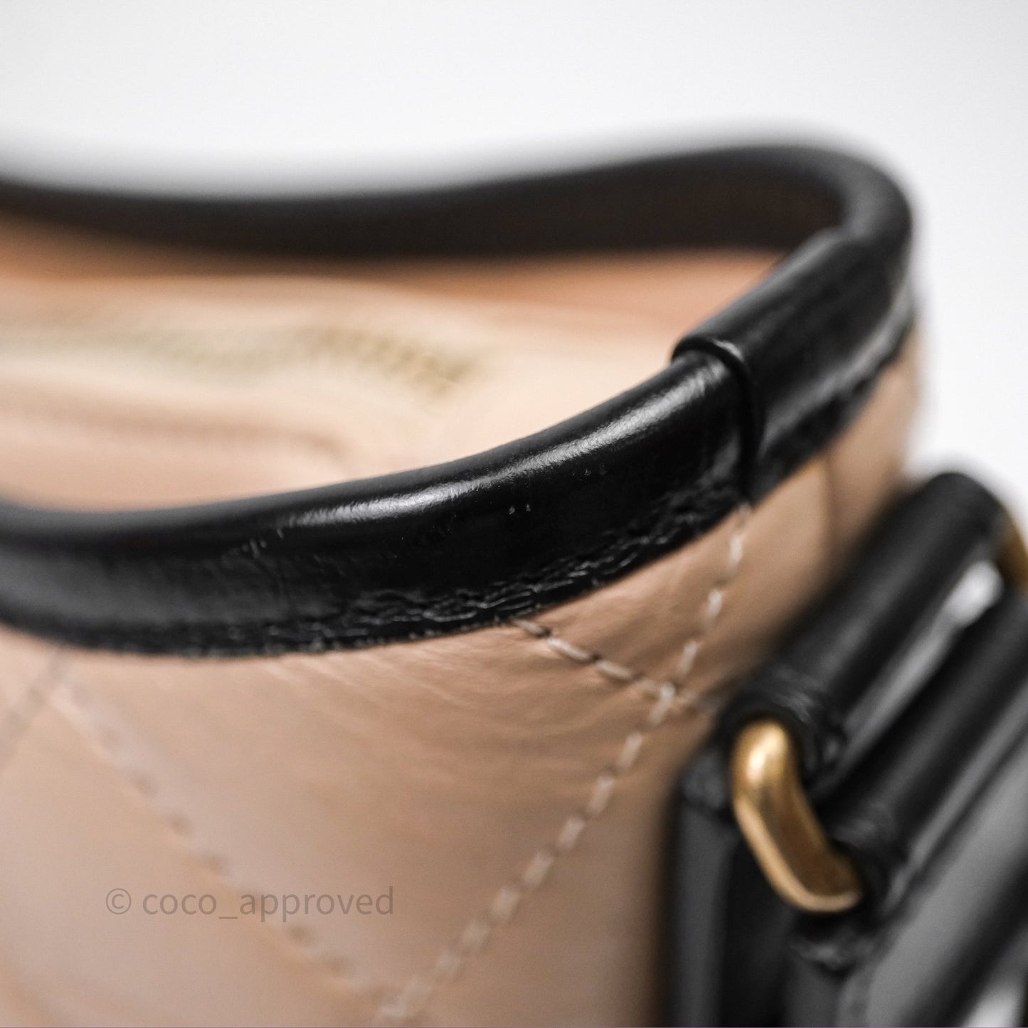 Chanel Small Gabrielle Hobo Quilted Black Beige Aged Calfskin