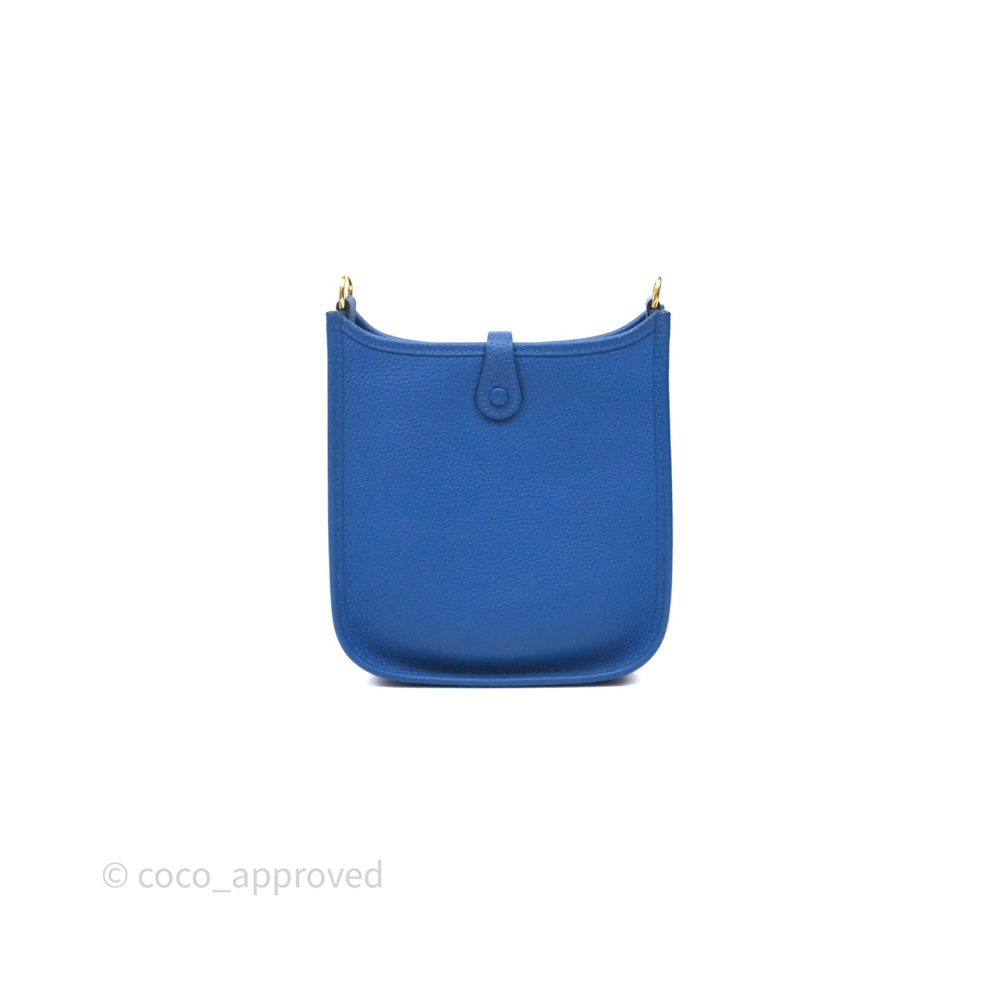 Hermes Mini Evelyne Bleu France 71 Amazone Taurillon Maurice Gold Hardware