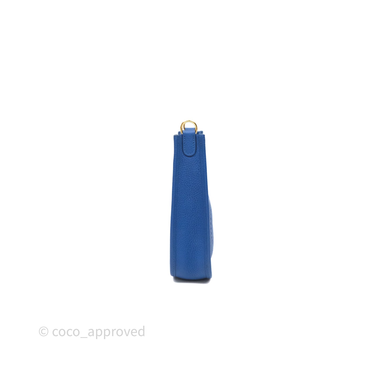 Hermes Mini Evelyne Bleu France 71 Amazone Taurillon Maurice Gold Hardware