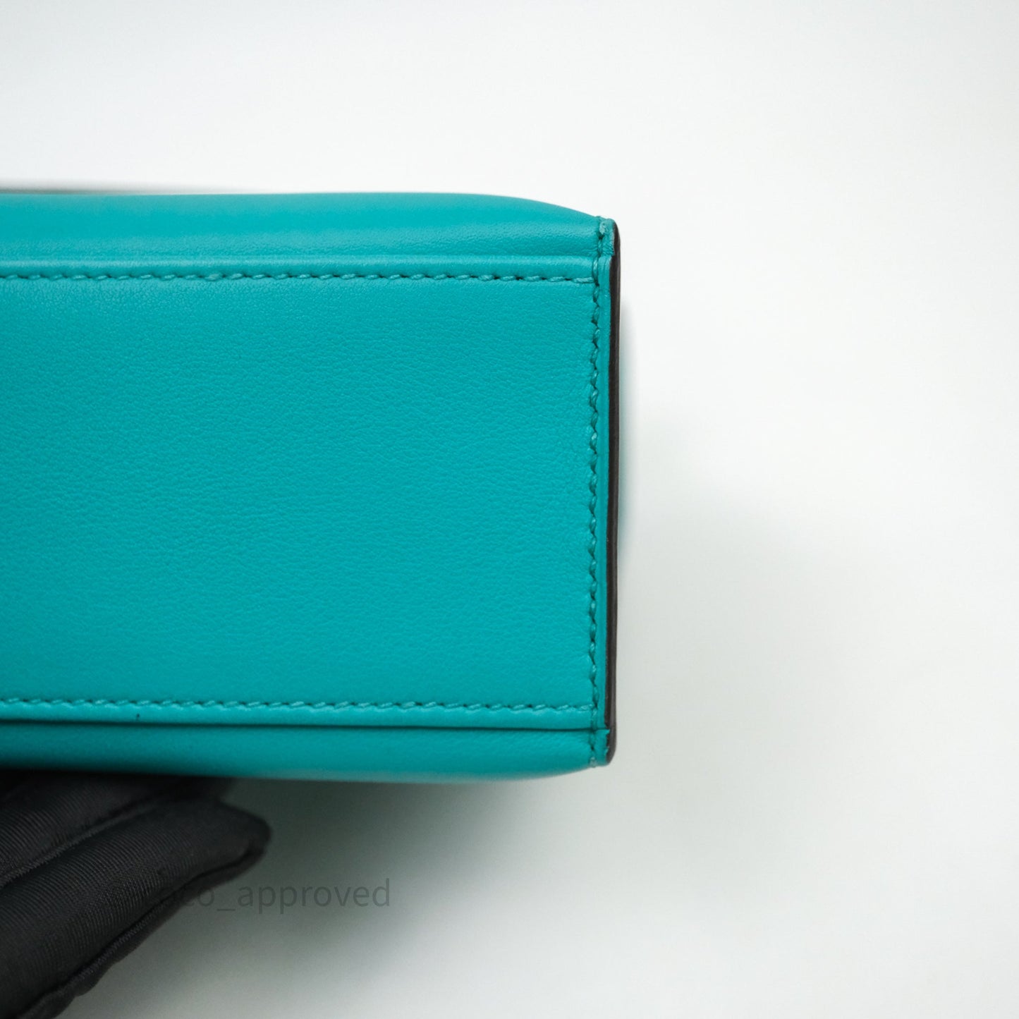 Hermès Kelly Pochette Bleu Paon 7F Gold Hardware