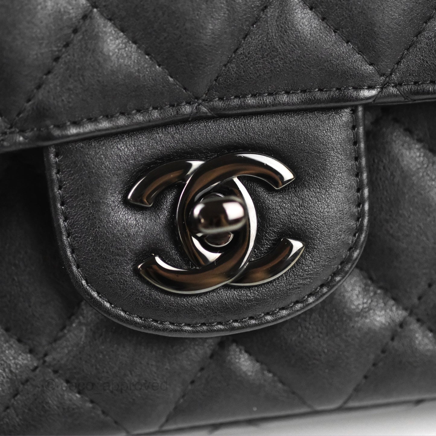 Chanel Quilted Mini Rectangular Flap So Black Crumpled Calfskin