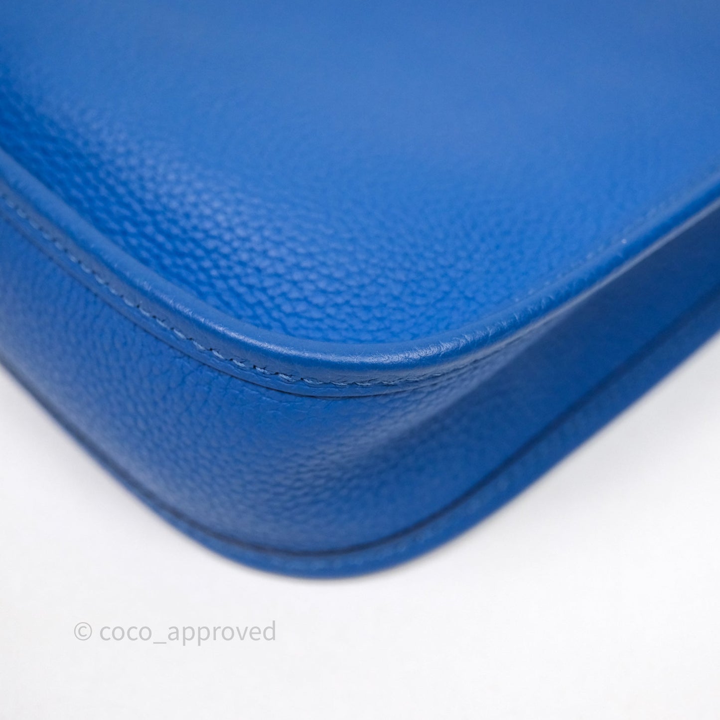 Hermes Mini Evelyne Bleu France 71 Amazone Taurillon Maurice Gold Hardware