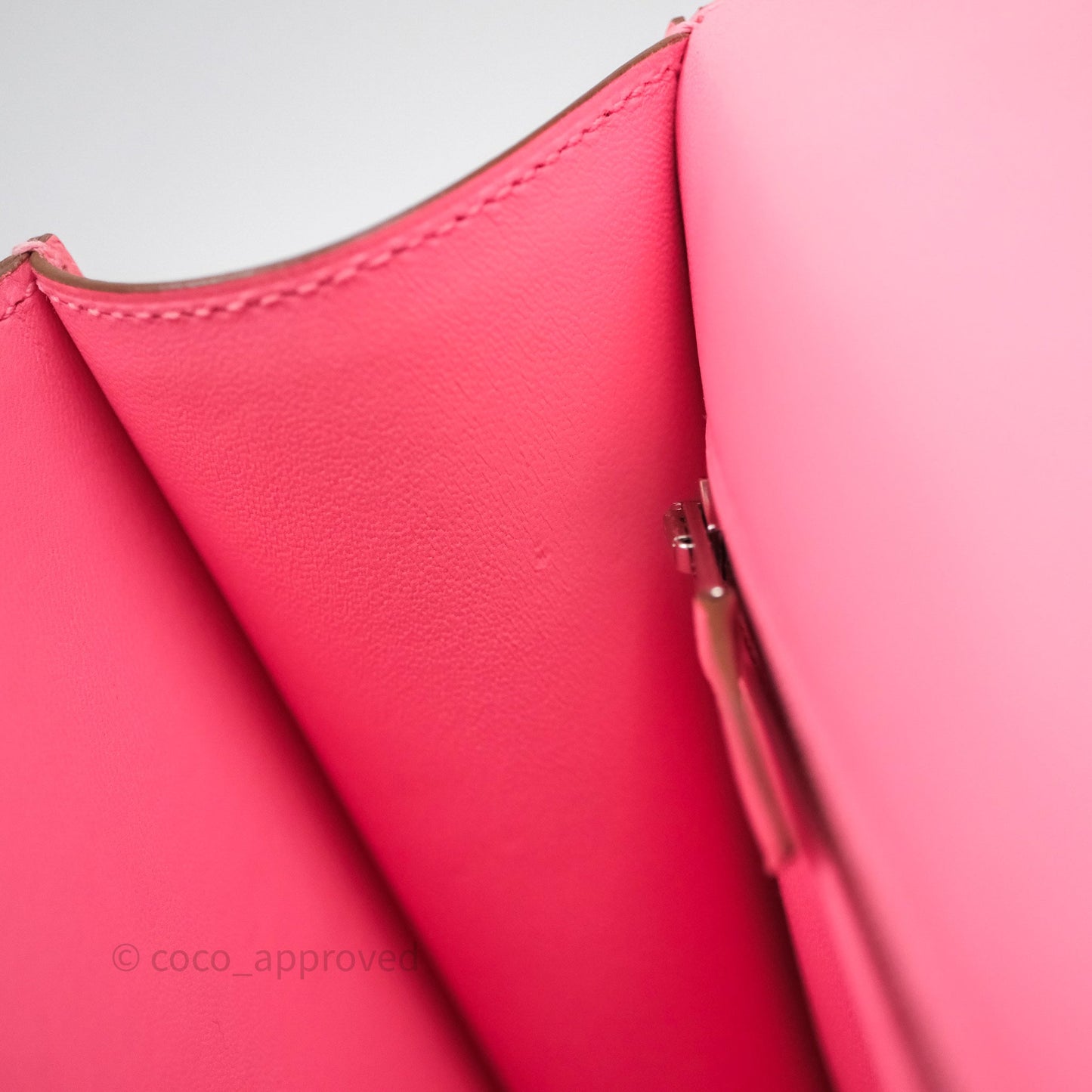 Hermès Constance 24 Rose Confetti Epsom Palladium Hardware