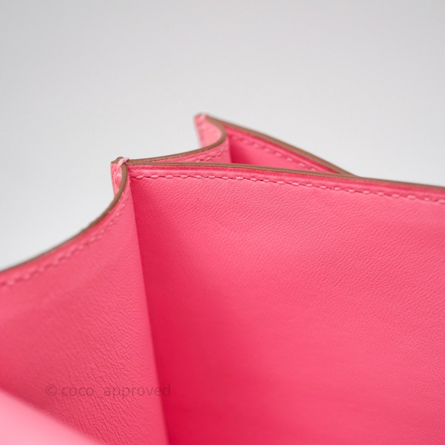 Hermès Constance 24 Rose Confetti Epsom Palladium Hardware