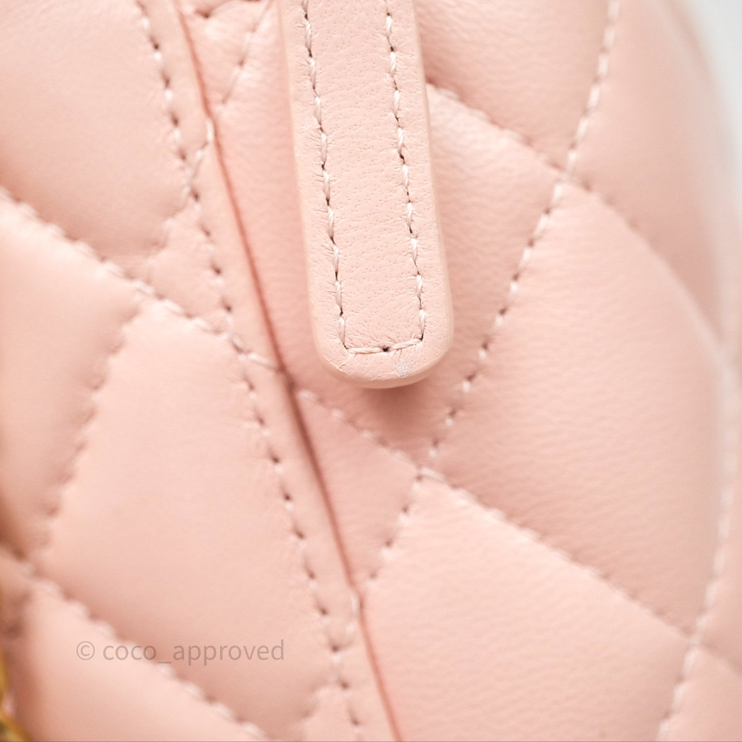 Chanel Vanity Rectangular Top Handle Pink Lambskin Gold Hardware