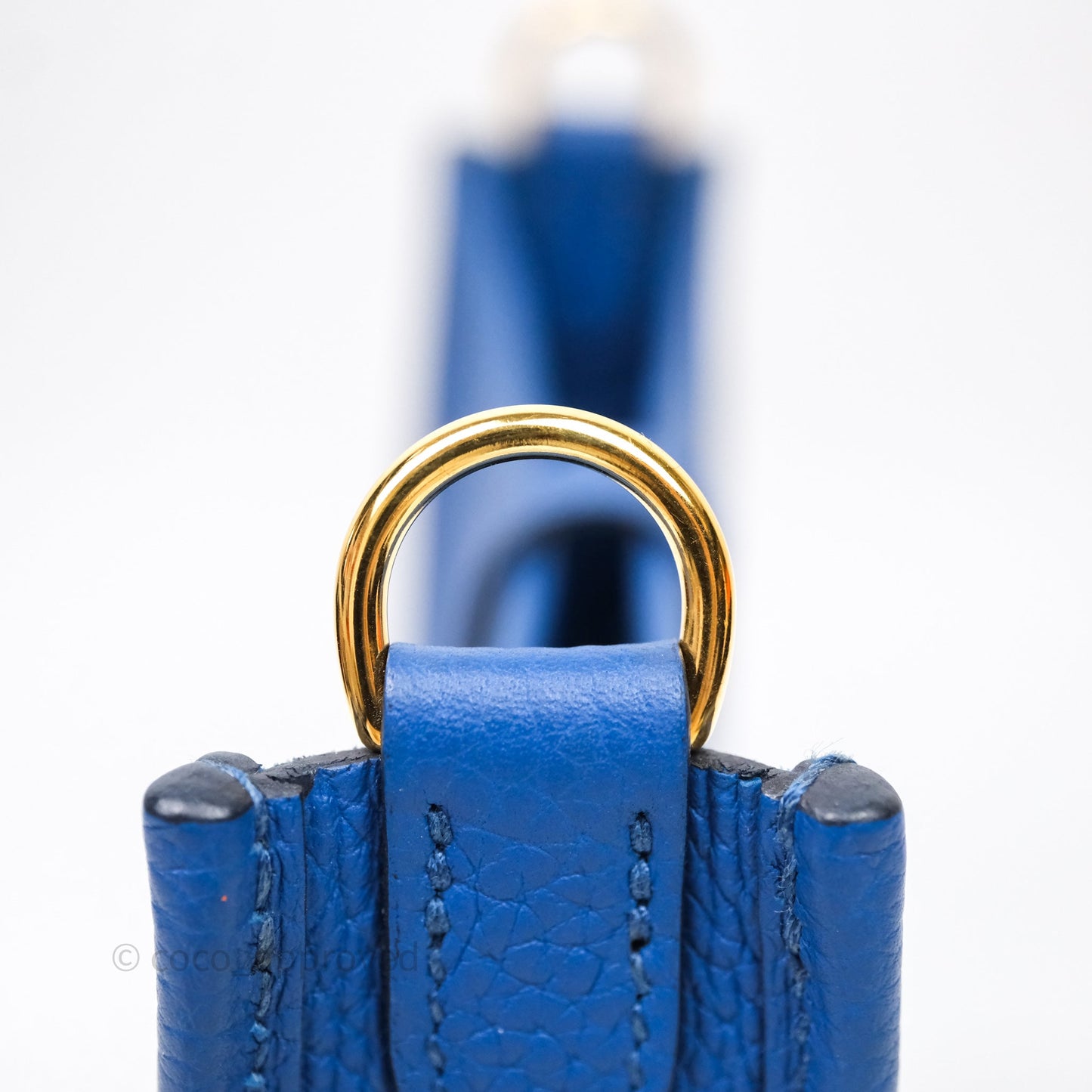 Hermes Mini Evelyne Bleu France 71 Amazone Taurillon Maurice Gold Hardware