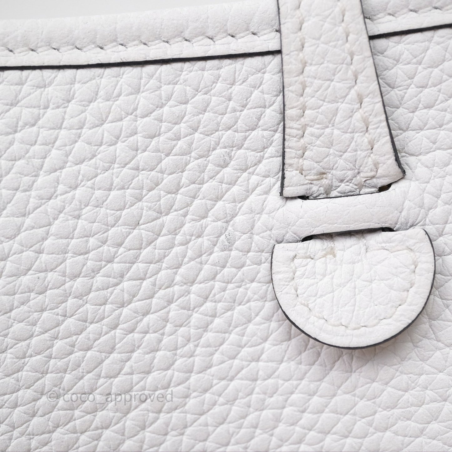 Hermès Mini Evelyne 16 New White 0U Clemence Gold Hardware