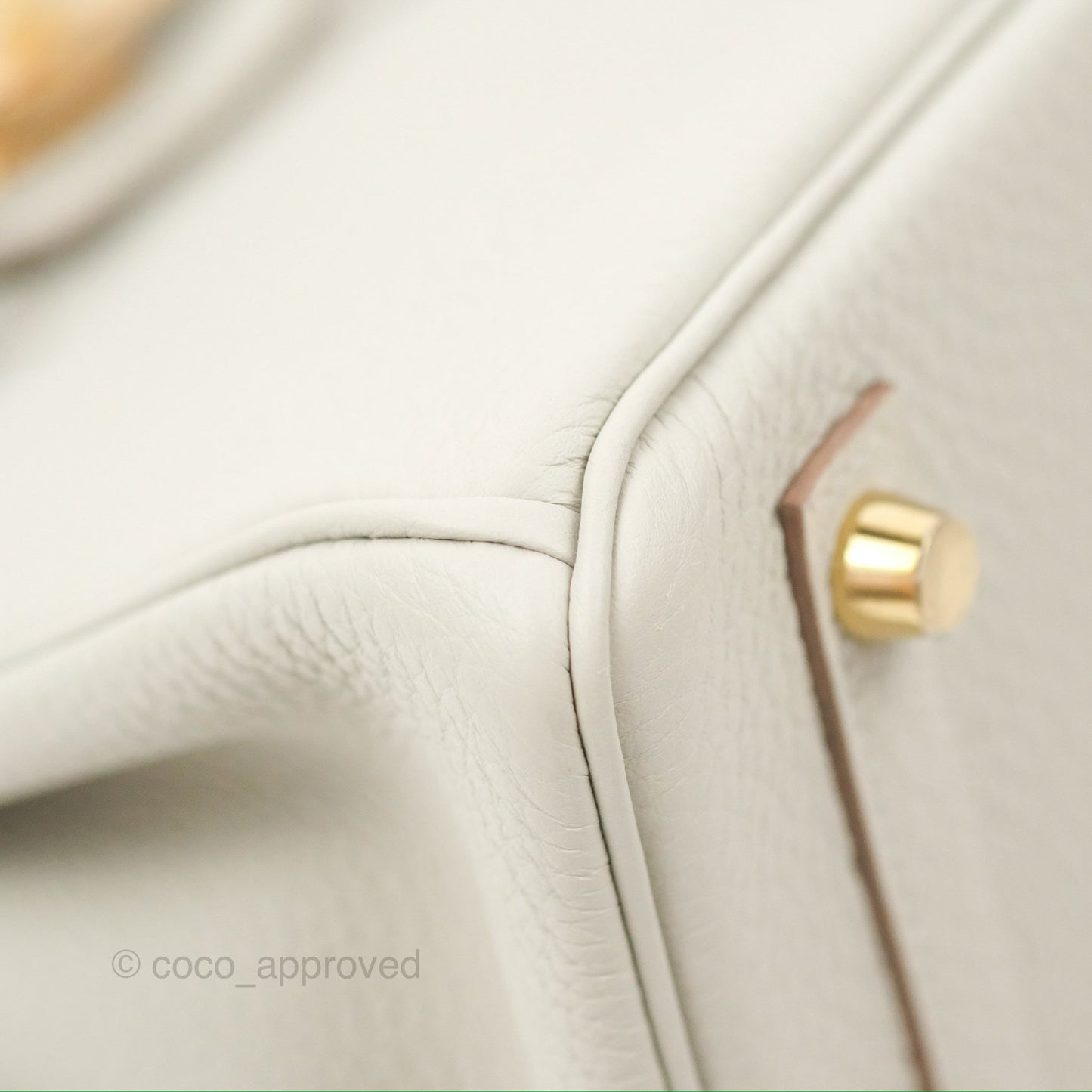 Hermes Birkin 25 Retourne Gris Perle 80 Togo Gold Hardware