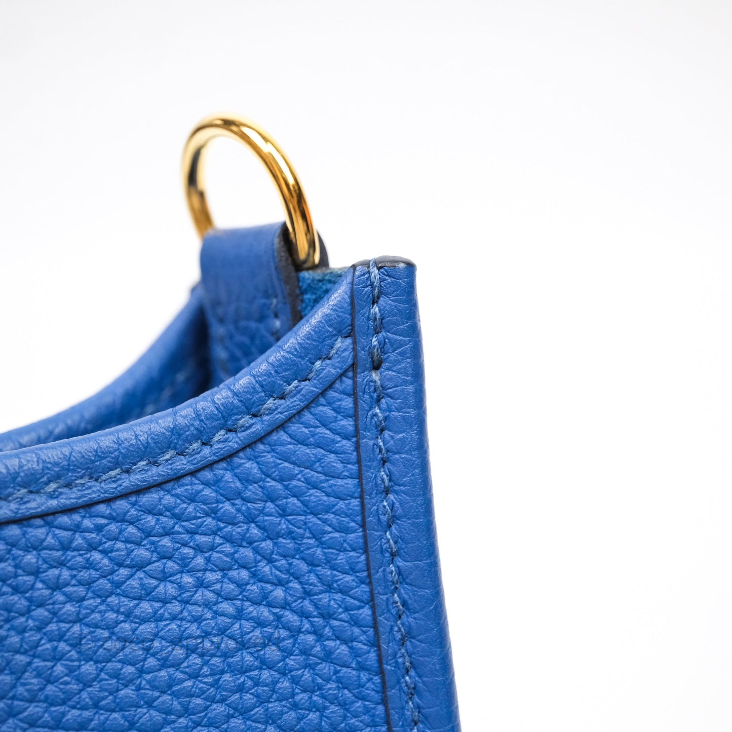 Hermes Mini Evelyne Bleu France 71 Amazone Taurillon Maurice Gold Hardware