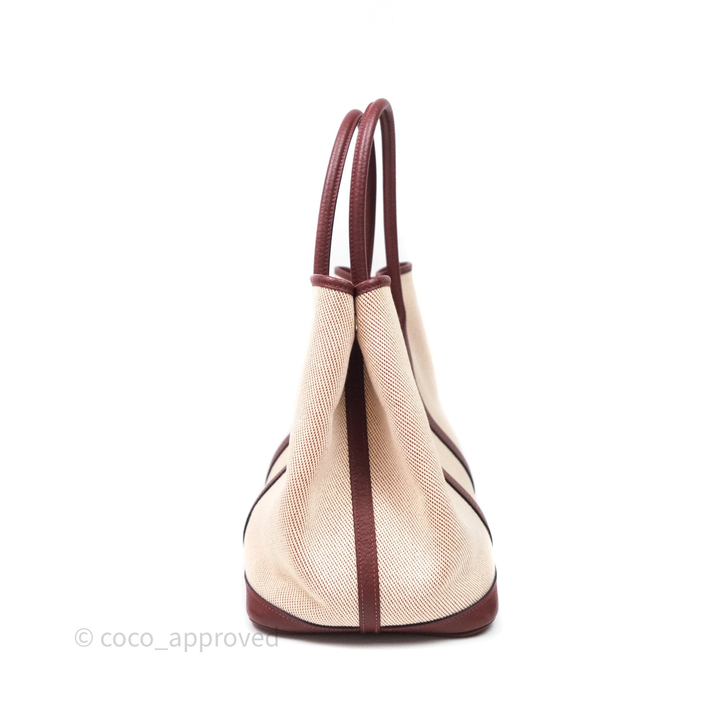 Hermes Garden Party 36 Ecru/ Rouge H 55 Palladium Hardware