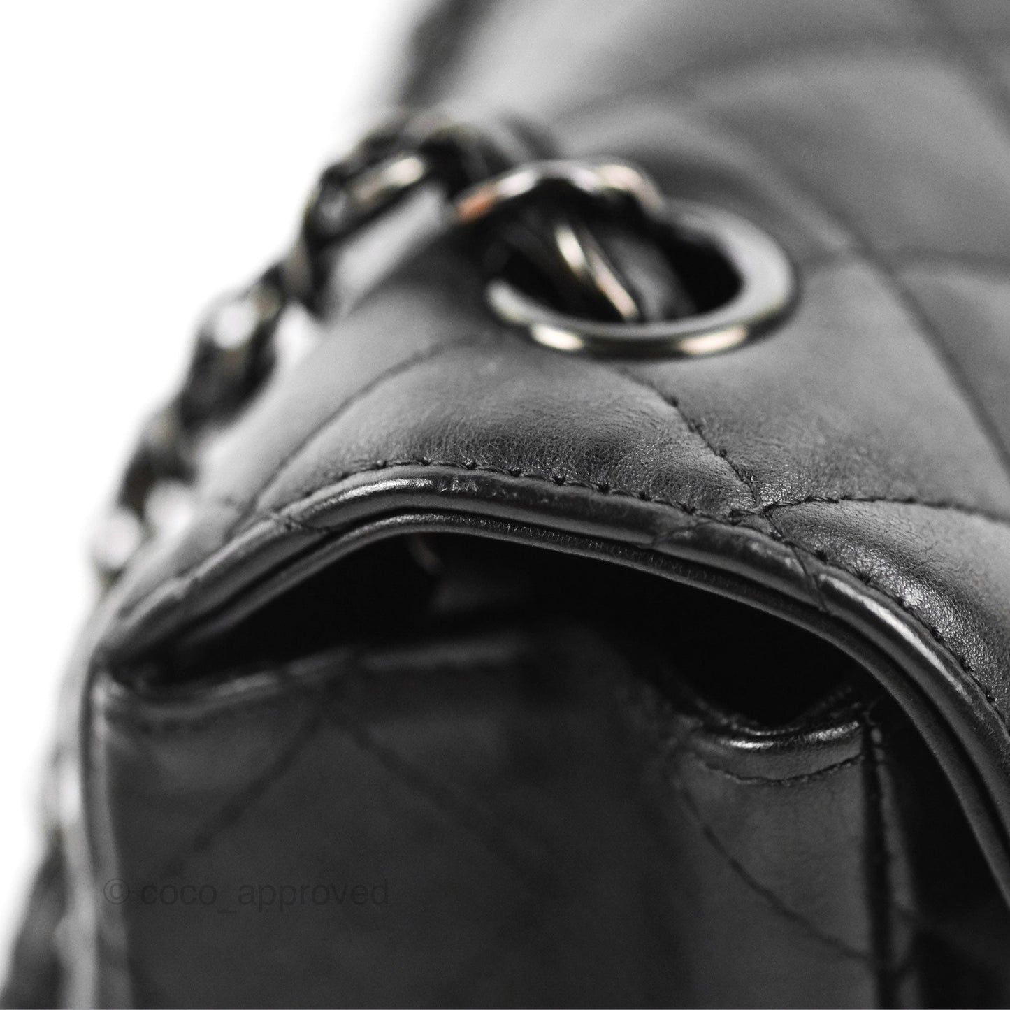 Chanel Quilted Mini Rectangular Flap So Black Crumpled Calfskin