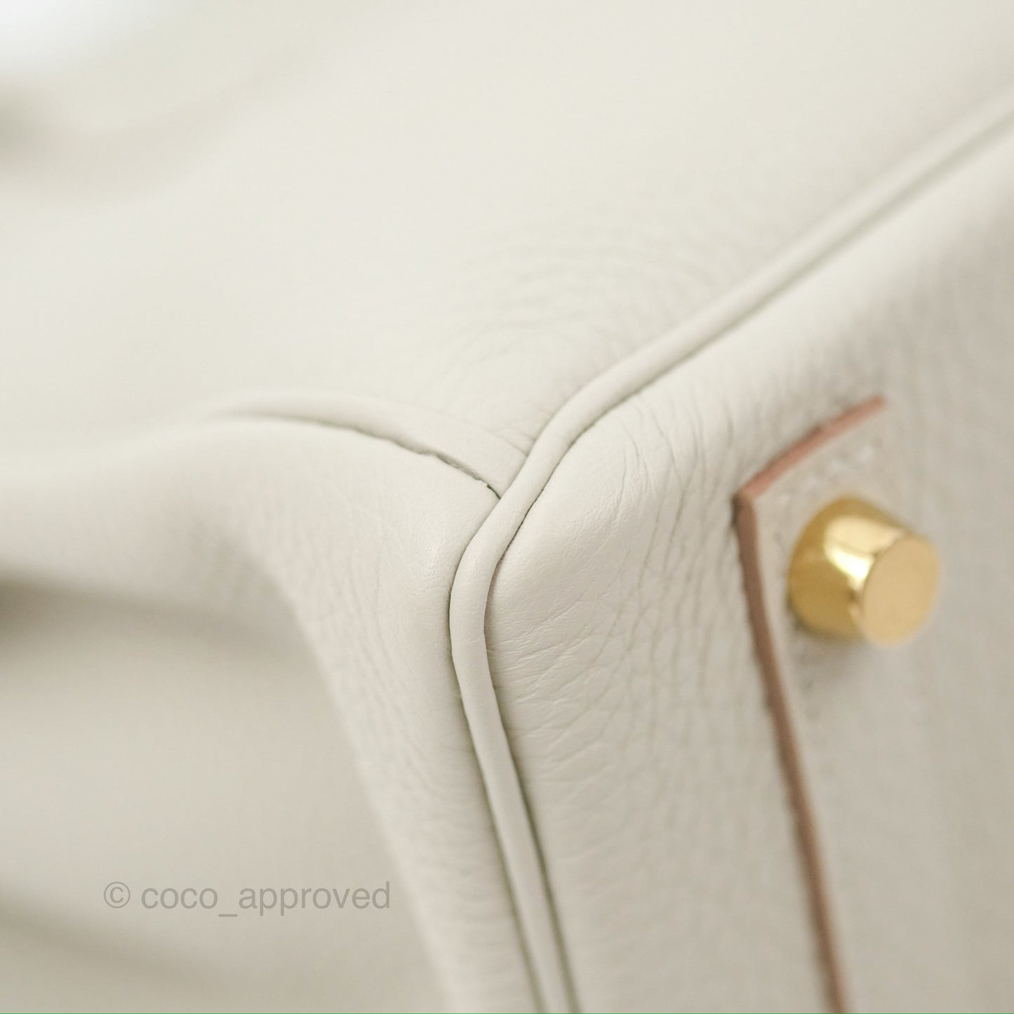Hermes Birkin 25 Retourne Gris Perle 80 Togo Gold Hardware