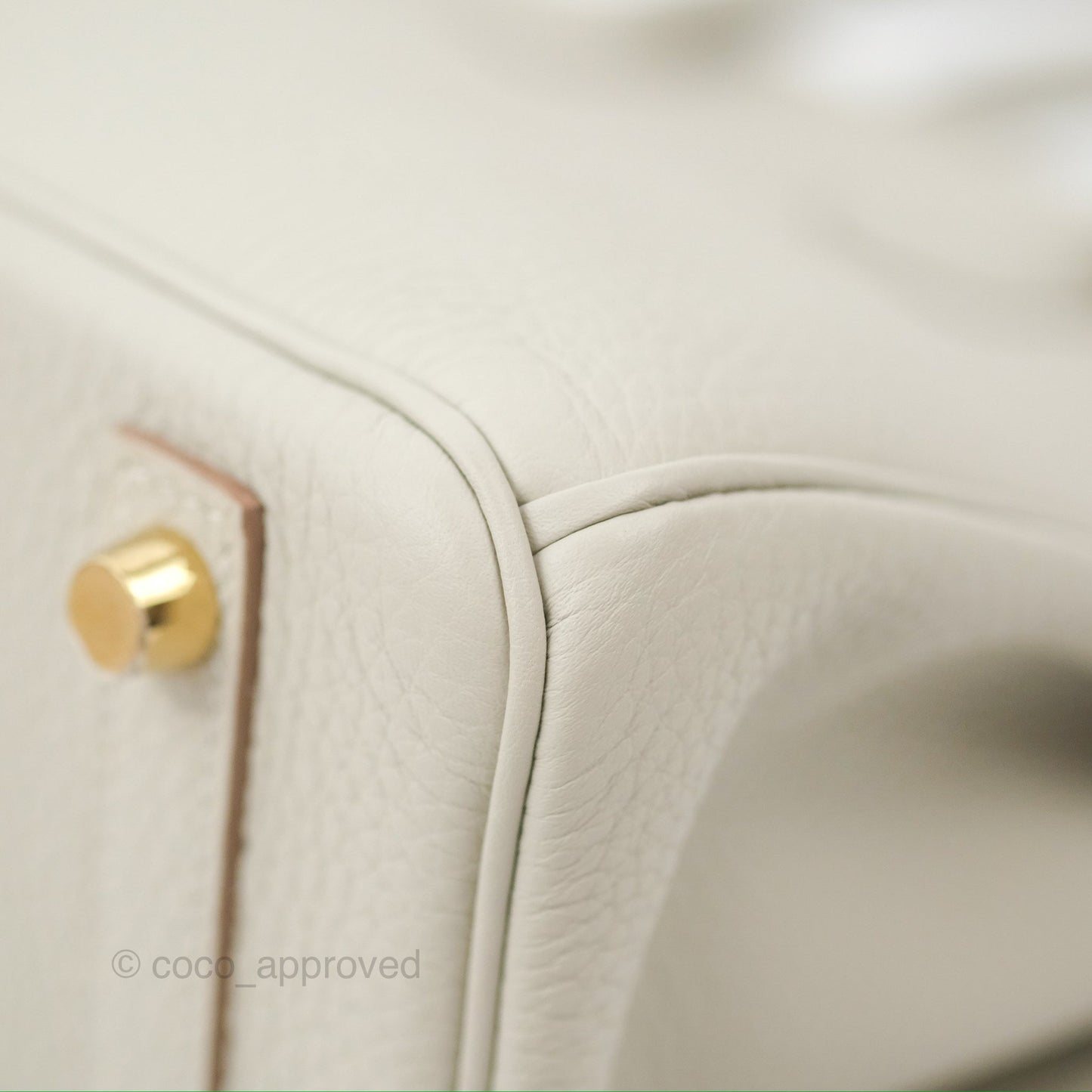Hermes Birkin 25 Retourne Gris Perle 80 Togo Gold Hardware