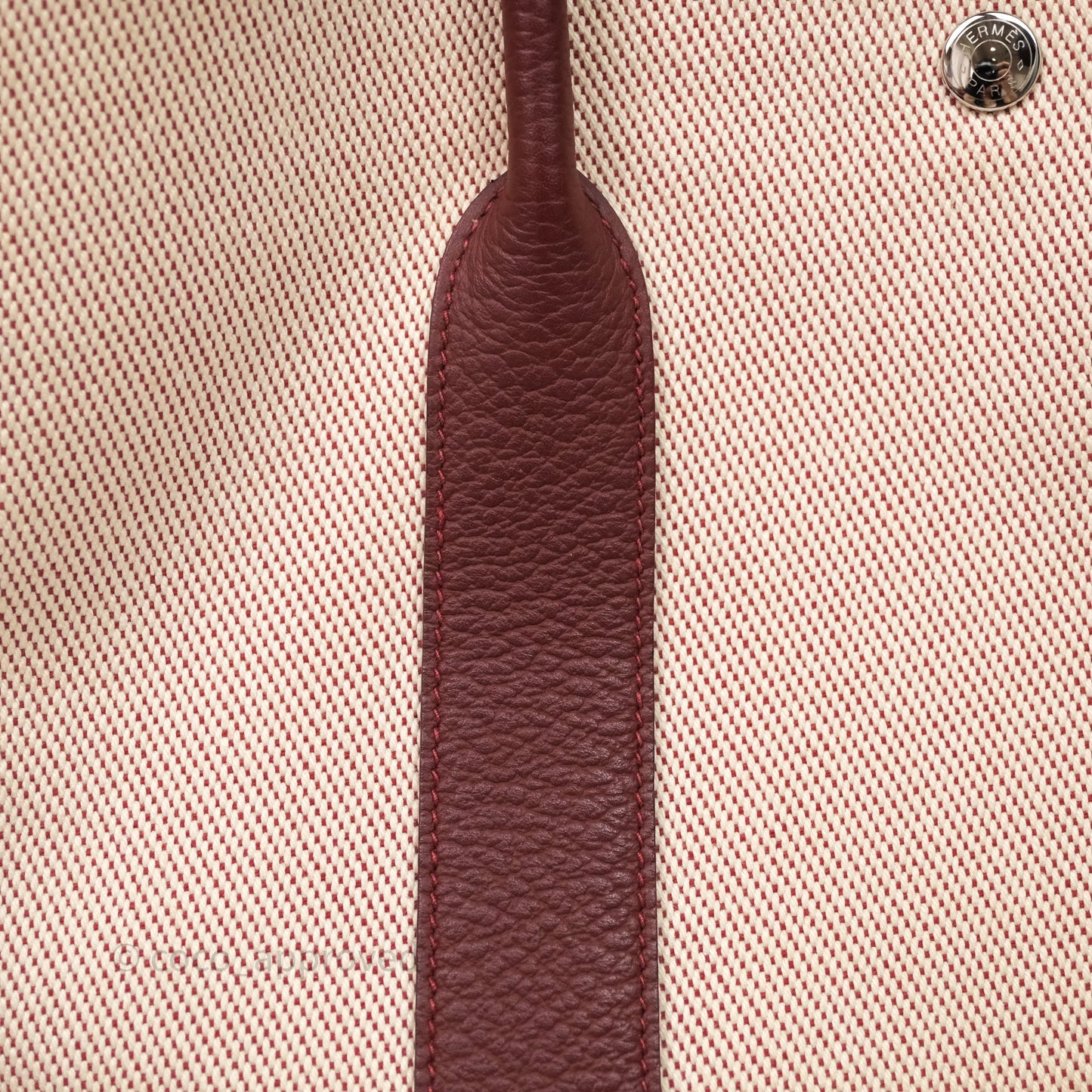 Hermes Garden Party 36 Ecru/ Rouge H 55 Palladium Hardware