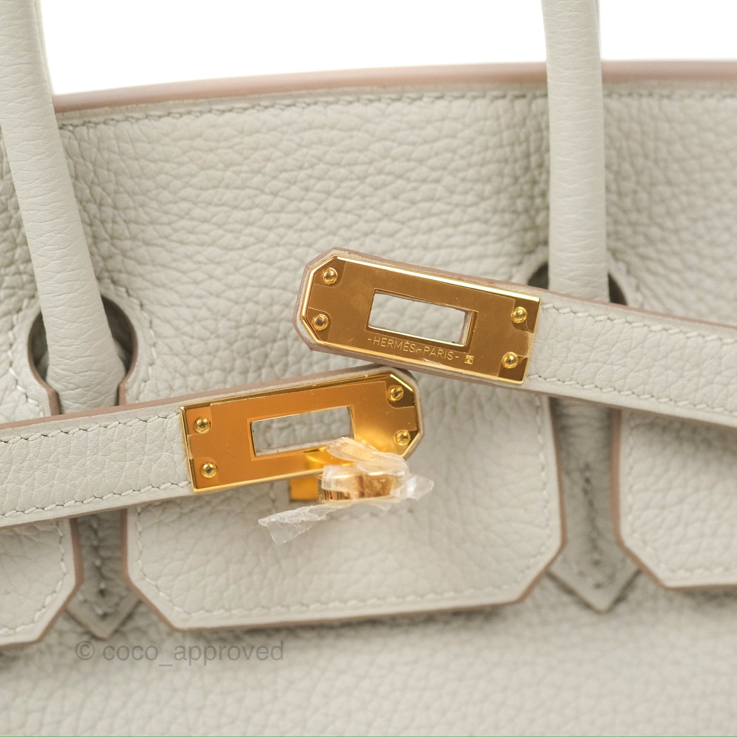 Hermes Birkin 25 Retourne Gris Perle 80 Togo Gold Hardware