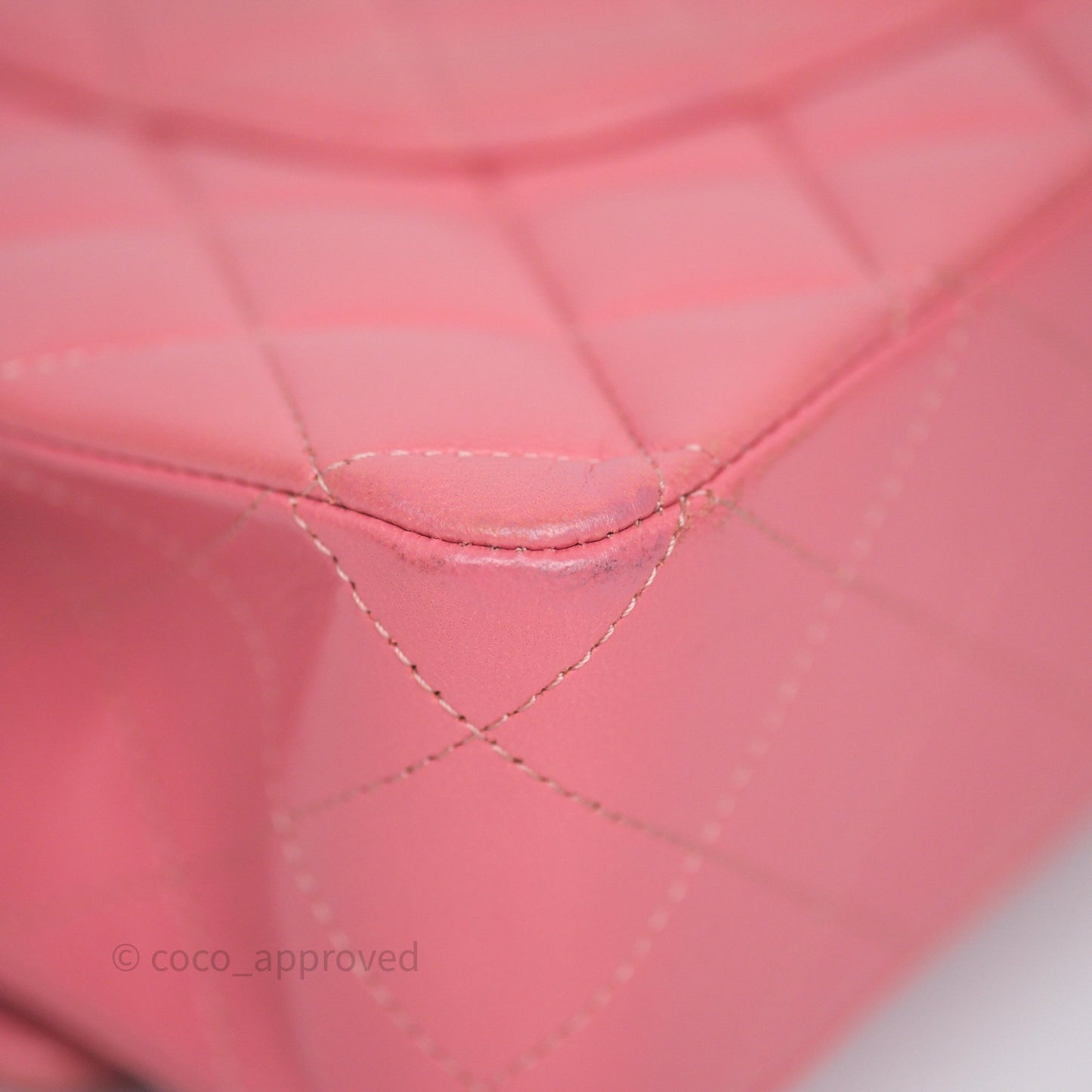 Chanel Classic M/L Medium Flap Quilted Pink Lambskin Silver Hardware