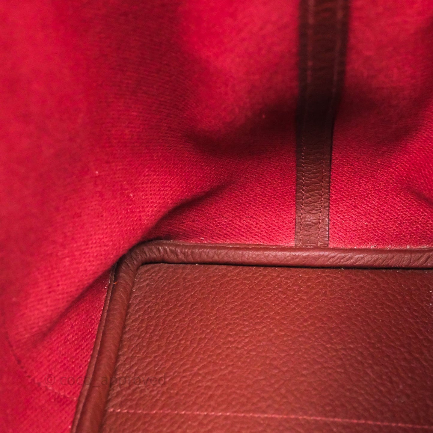 Hermes Garden Party 36 Ecru/ Rouge H 55 Palladium Hardware