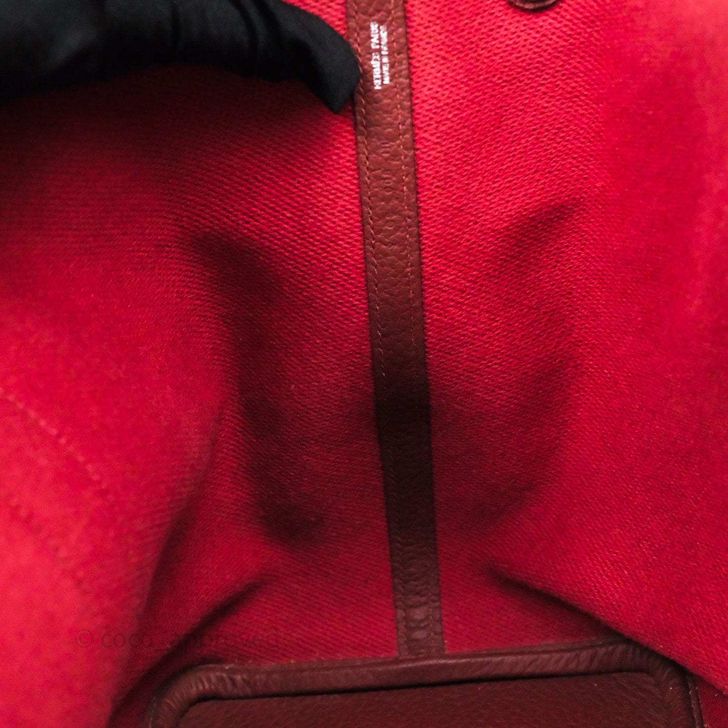 Hermes Garden Party 36 Ecru/ Rouge H 55 Palladium Hardware