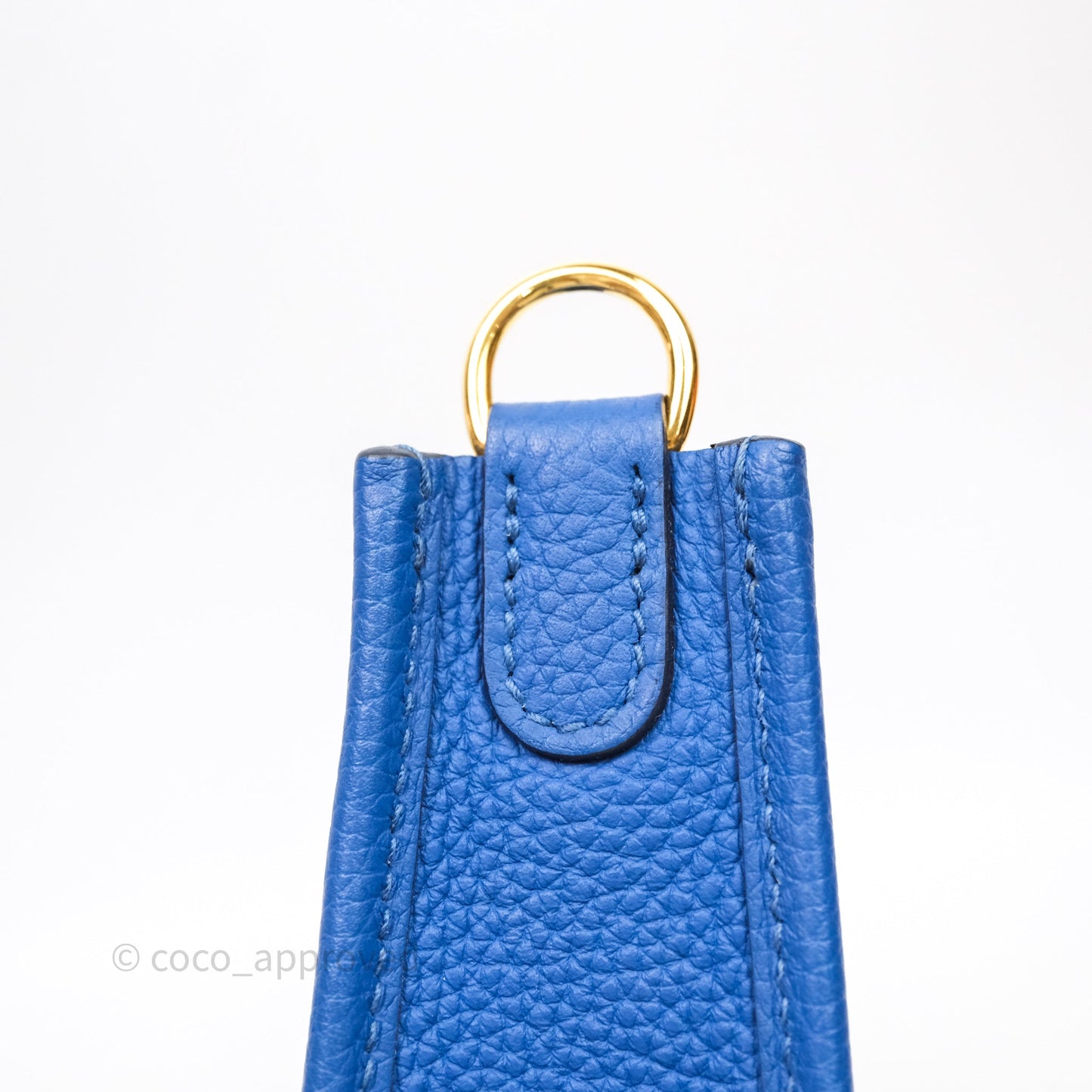 Hermes Mini Evelyne Bleu France 71 Amazone Taurillon Maurice Gold Hardware