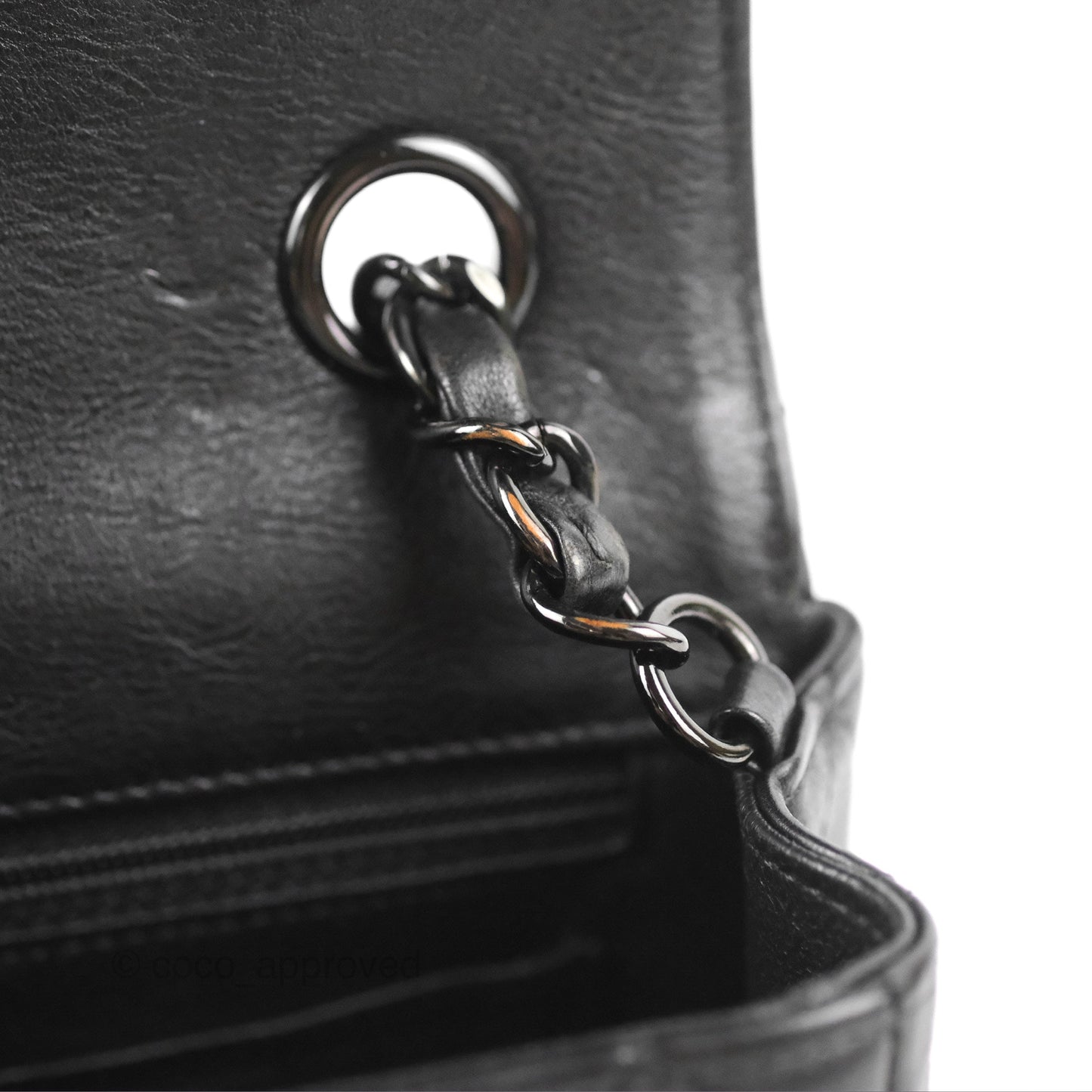Chanel Quilted Mini Rectangular Flap So Black Crumpled Calfskin