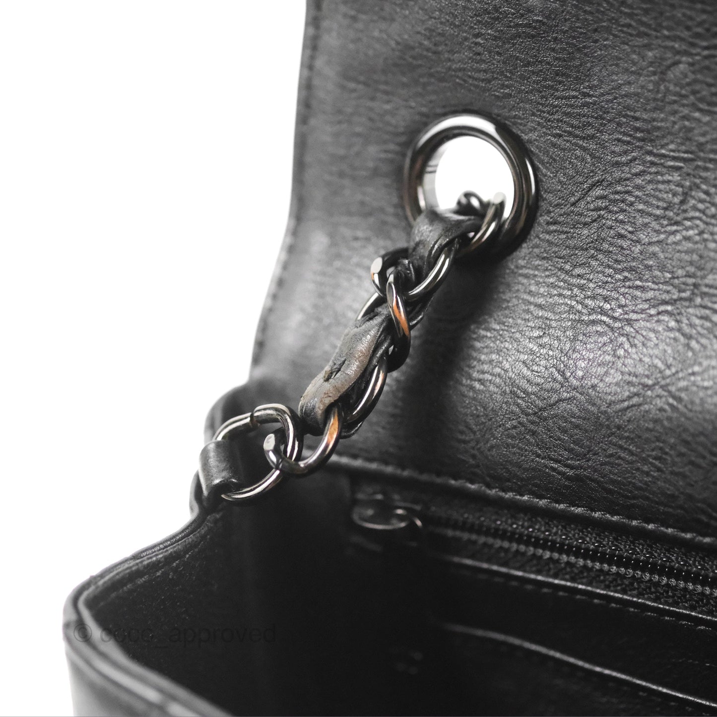 Chanel Quilted Mini Rectangular Flap So Black Crumpled Calfskin