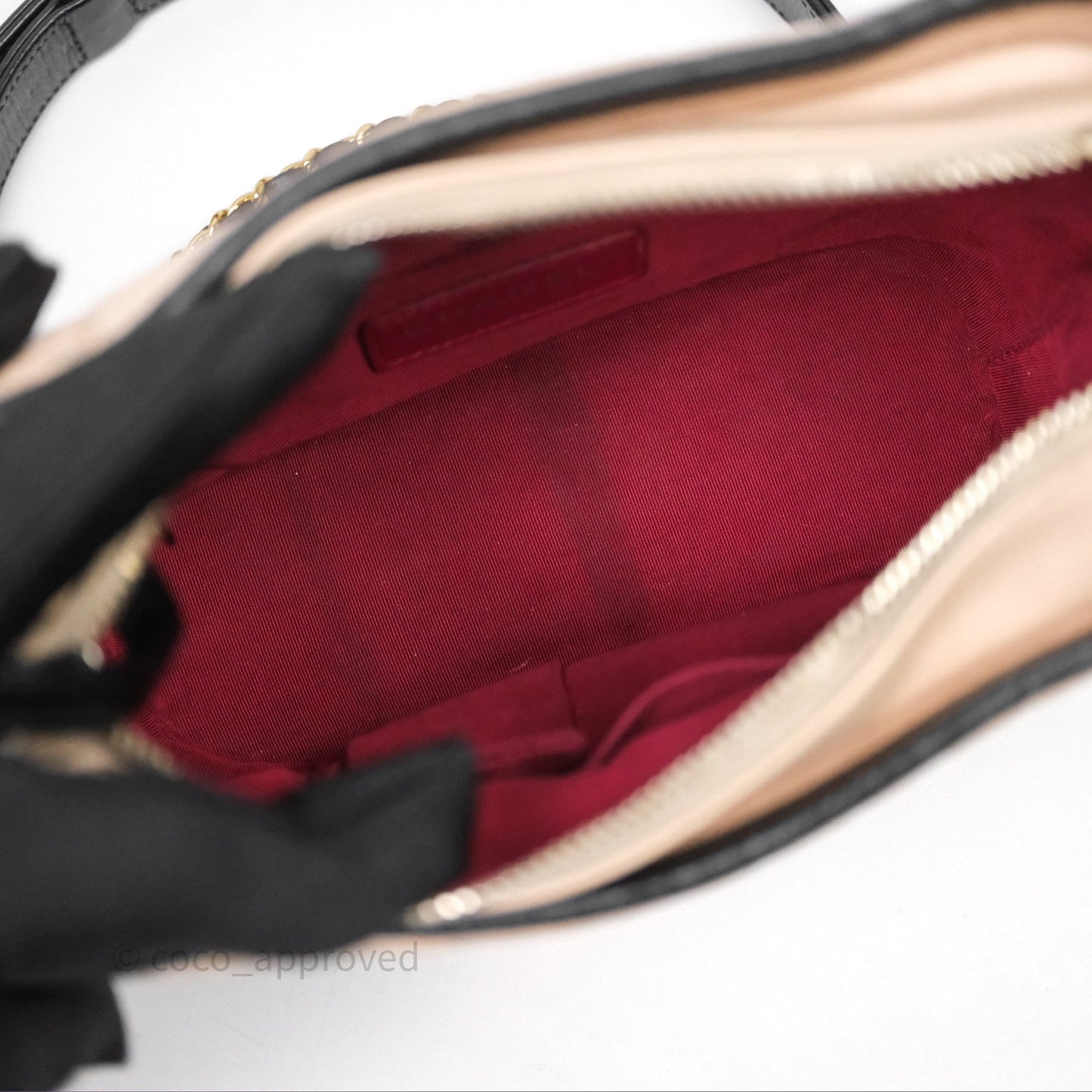 Chanel Small Gabrielle Hobo Quilted Black Beige Aged Calfskin