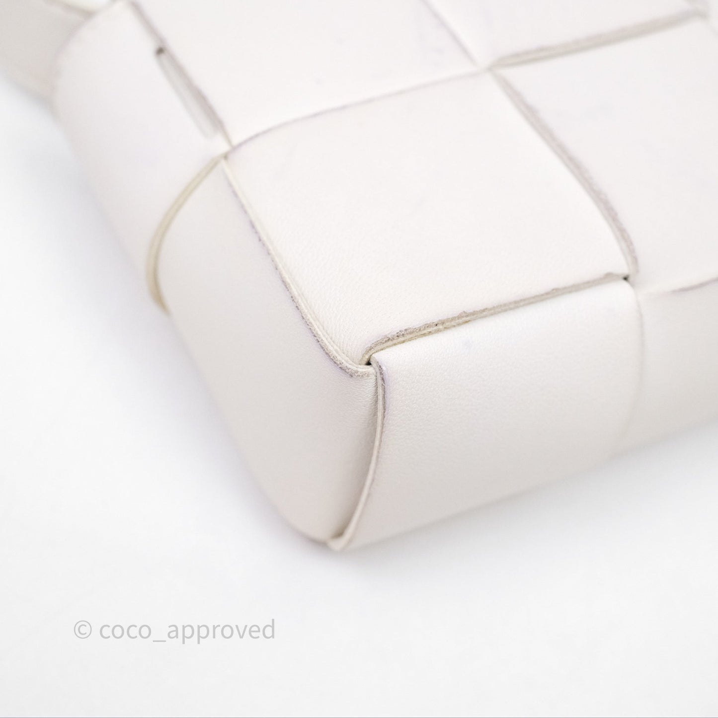 Bottega Veneta Cassette Belt Bag Intreccio White