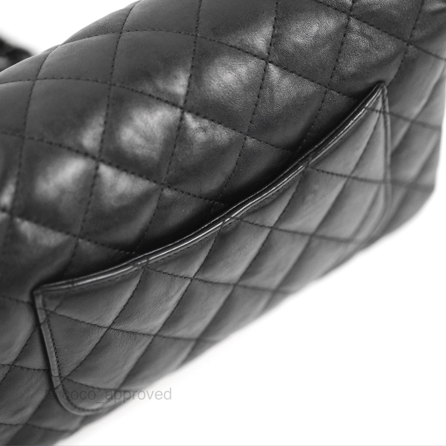 Chanel Quilted Mini Rectangular Flap So Black Crumpled Calfskin