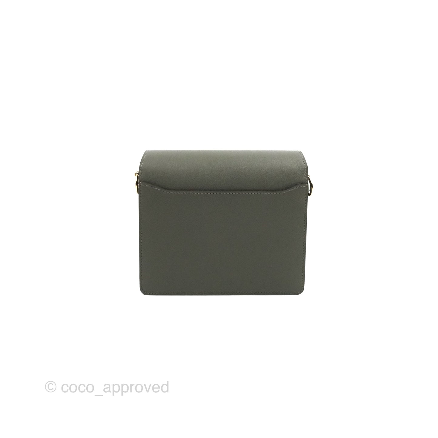 Hermès Roulis Mini 18 Gris Meyer 0L Clemence Gold Hardware