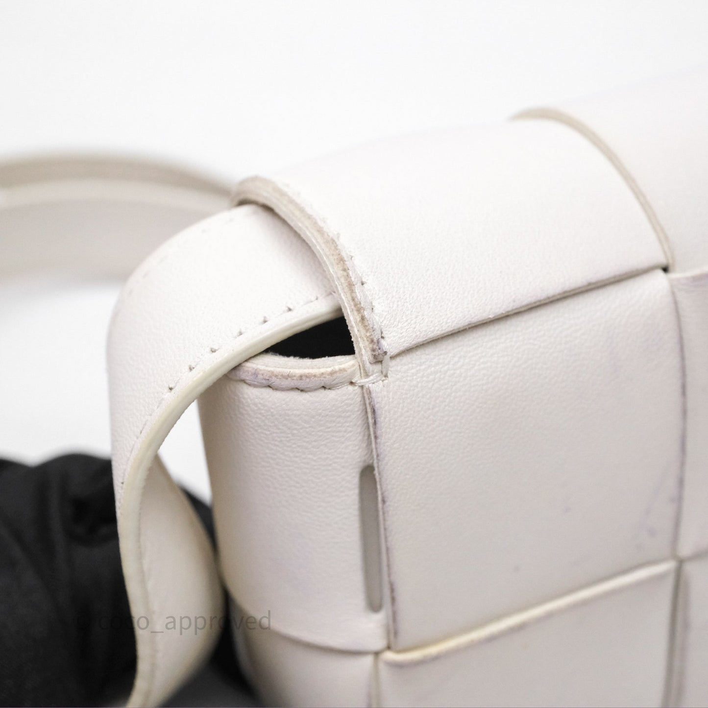 Bottega Veneta Cassette Belt Bag Intreccio White