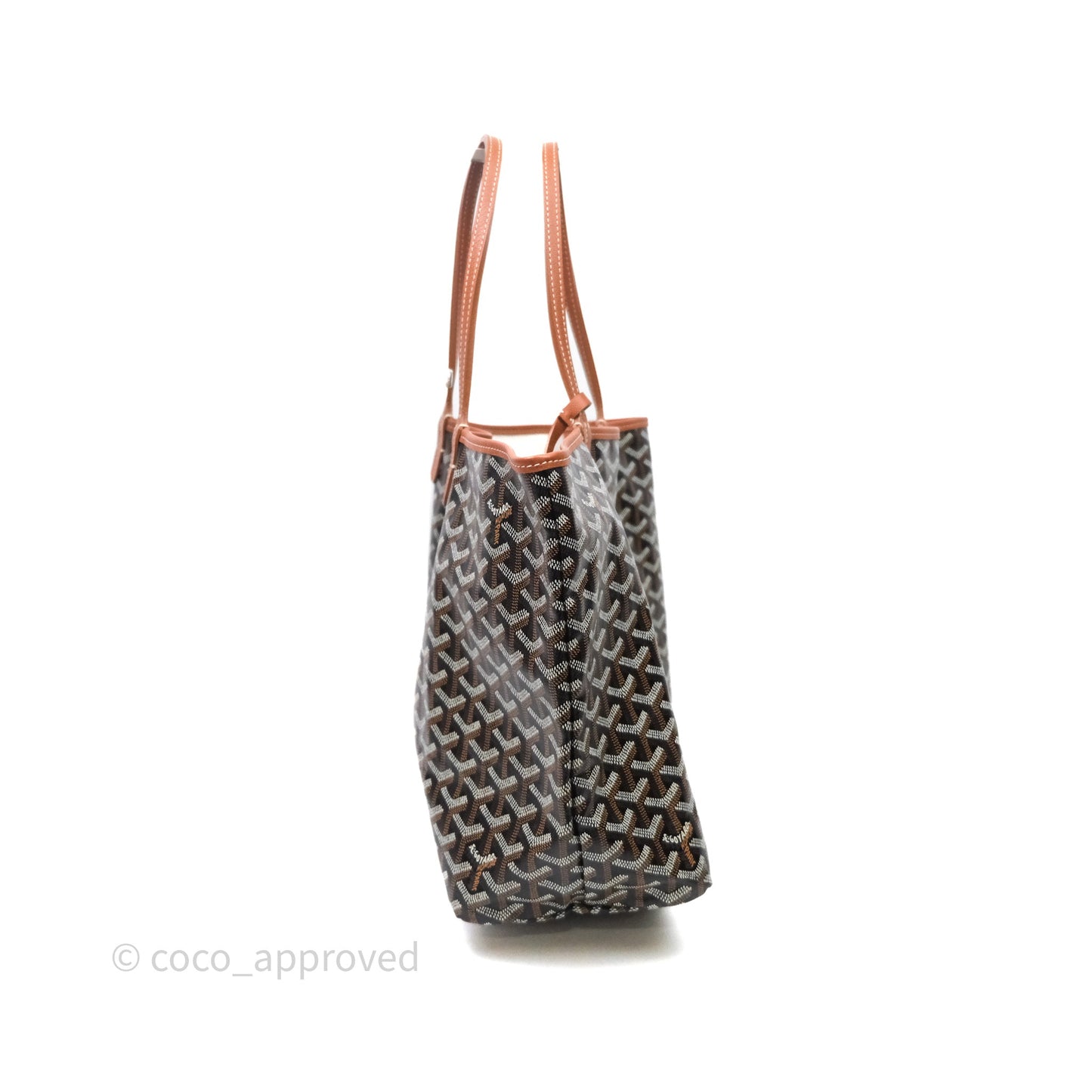 Goyard St Louis Tote PM Tan Black
