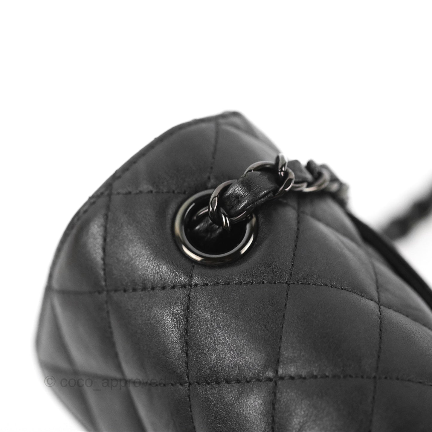 Chanel Quilted Mini Rectangular Flap So Black Crumpled Calfskin