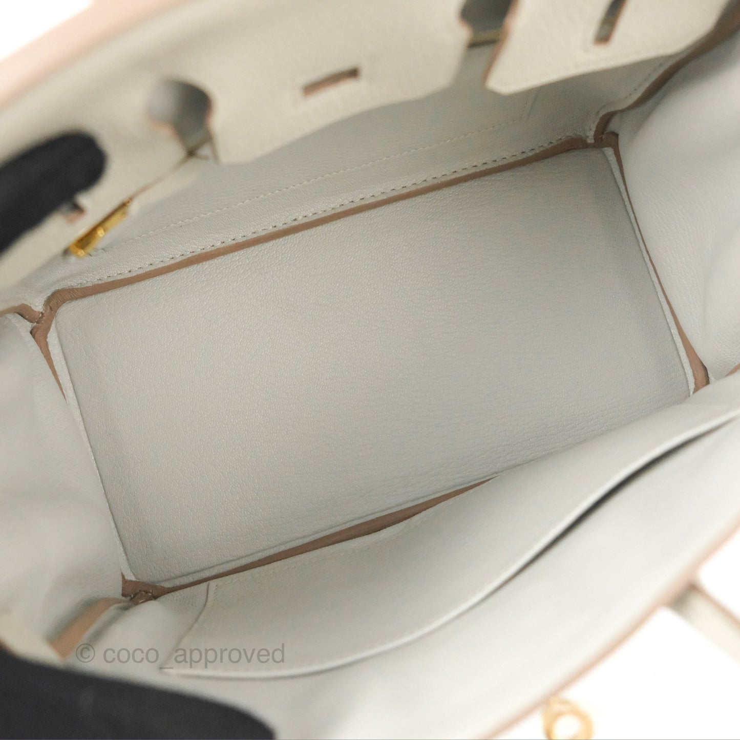 Hermes Birkin 25 Retourne Gris Perle 80 Togo Gold Hardware