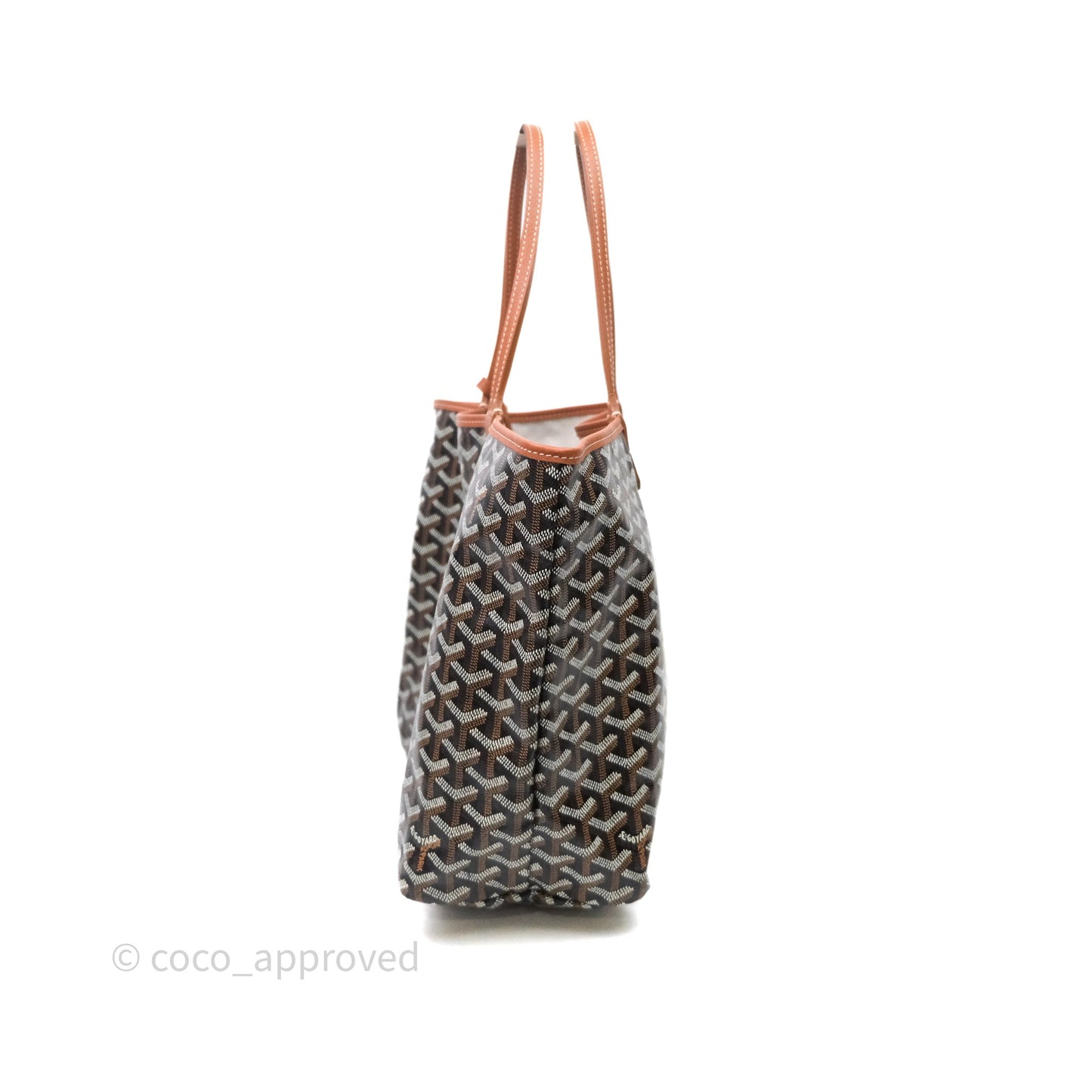 Goyard St Louis Tote PM Tan Black