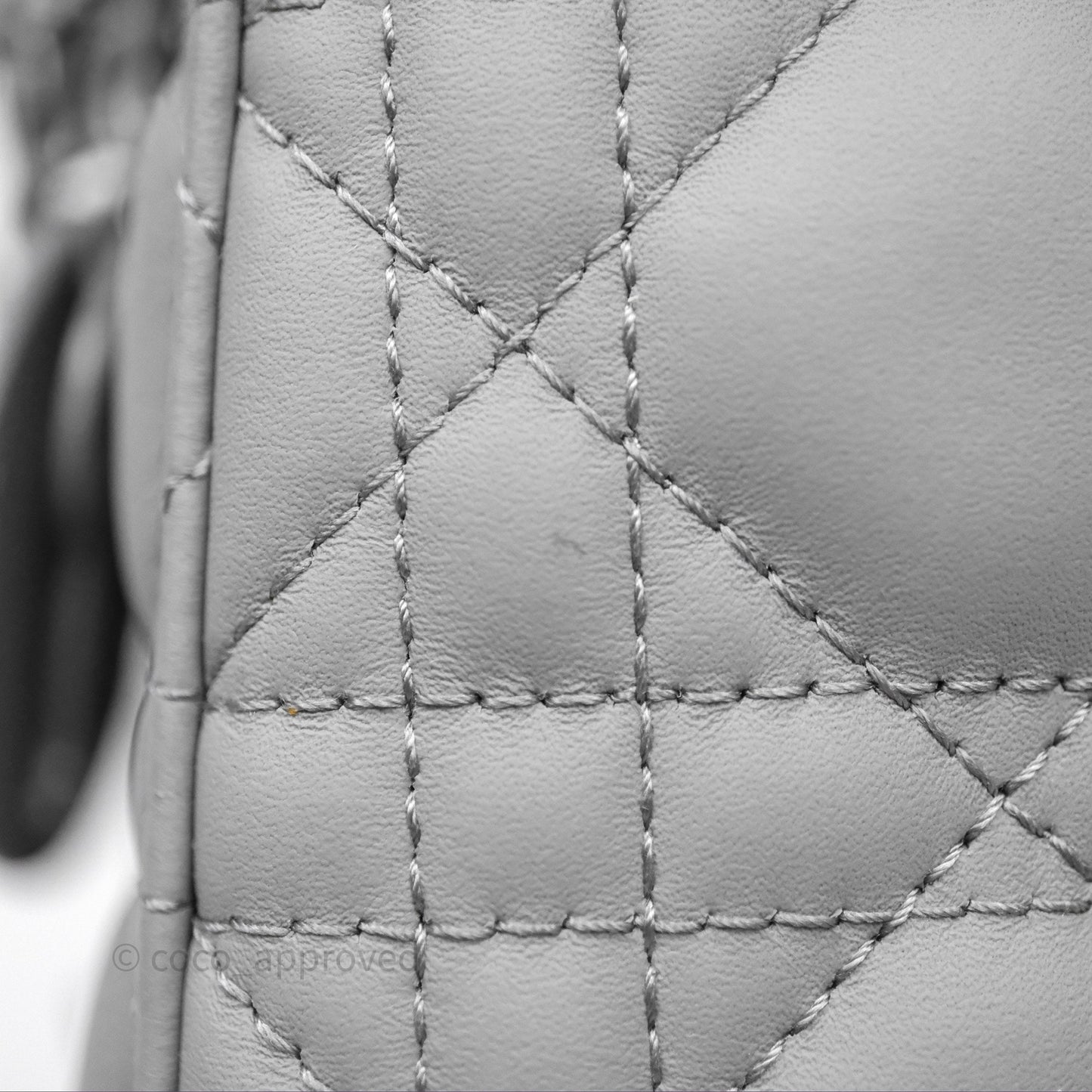Christian Dior Small Lady Dior My ABCDior Bag Ultra Matte Gray Cannage Calfskin