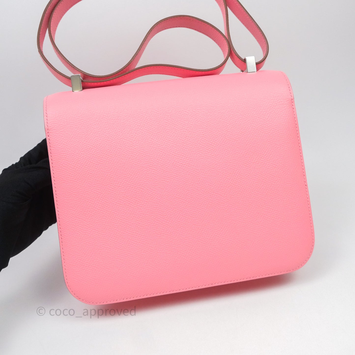 Hermès Constance 24 Rose Confetti Epsom Palladium Hardware