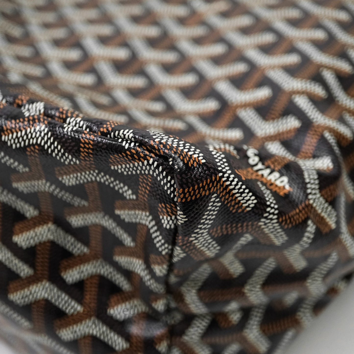 Goyard St Louis Tote PM Tan Black