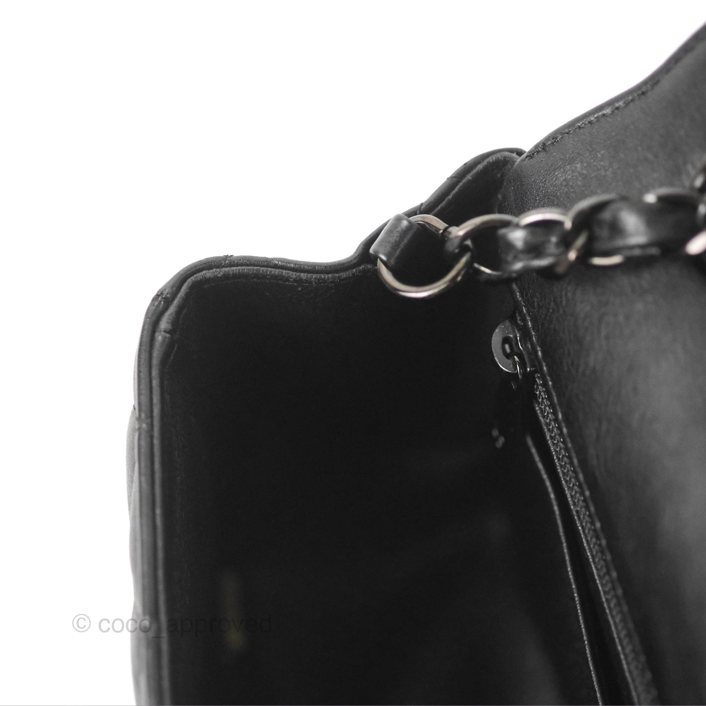 Chanel Quilted Mini Rectangular Flap So Black Crumpled Calfskin