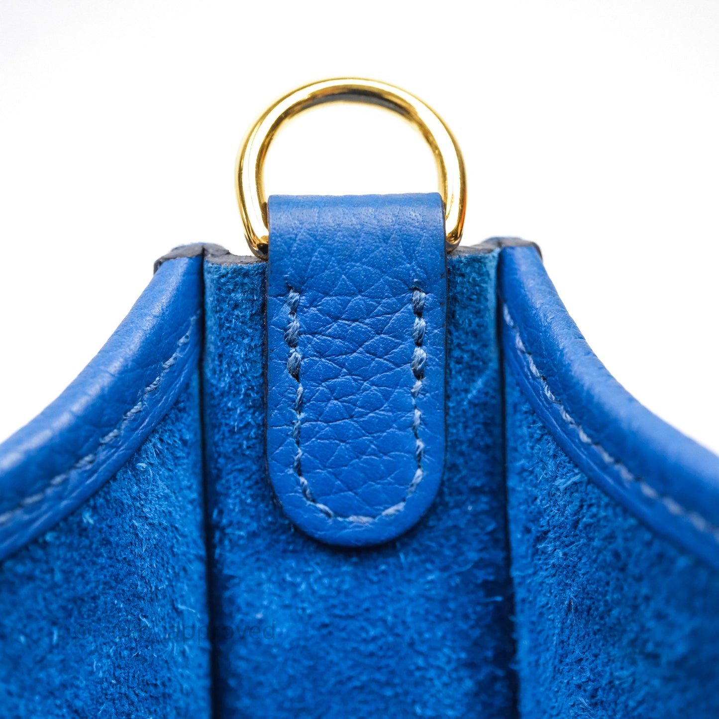 Hermes Mini Evelyne Bleu France 71 Amazone Taurillon Maurice Gold Hardware