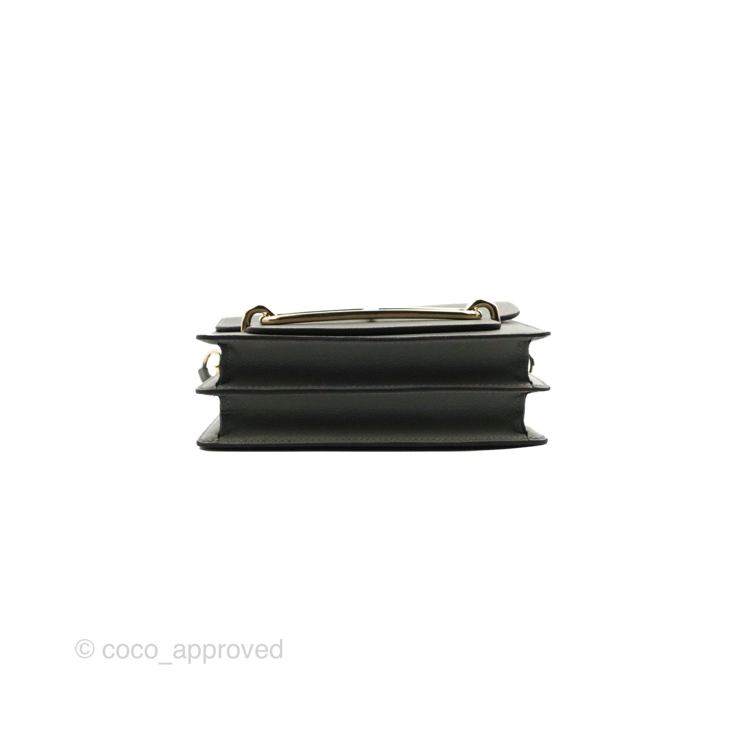 Hermès Roulis Mini 18 Gris Meyer 0L Clemence Gold Hardware