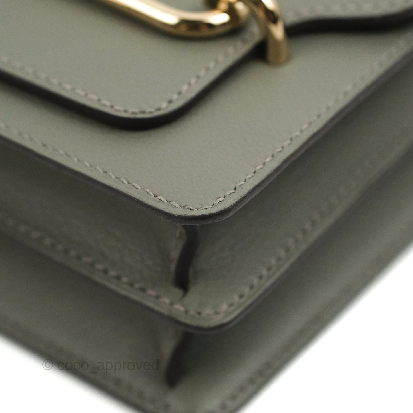 Hermès Roulis Mini 18 Gris Meyer 0L Clemence Gold Hardware