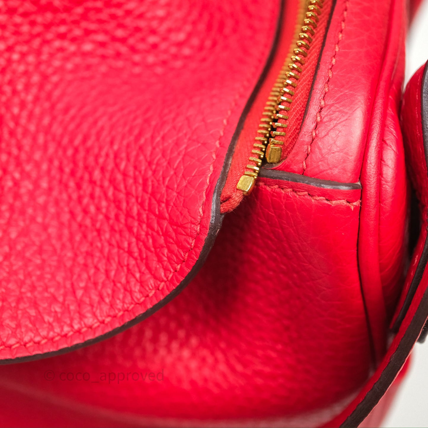 Hermes Lindy 26 Rouge Tomate S5 Taurillon Clemence Gold Hardware