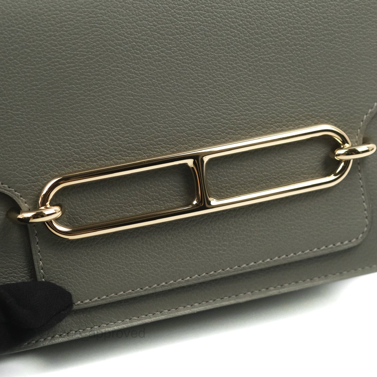 Hermès Roulis Mini 18 Gris Meyer 0L Clemence Gold Hardware