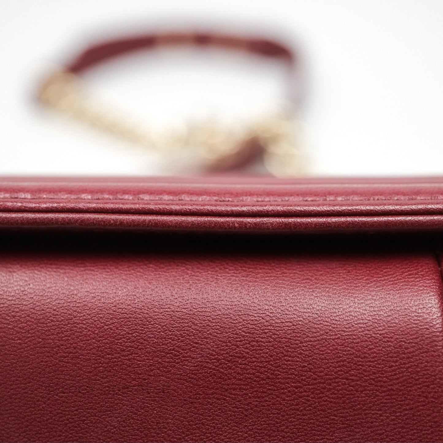 Chanel Quilted Medium Boy Dark Red Lambskin Gold Hardware
