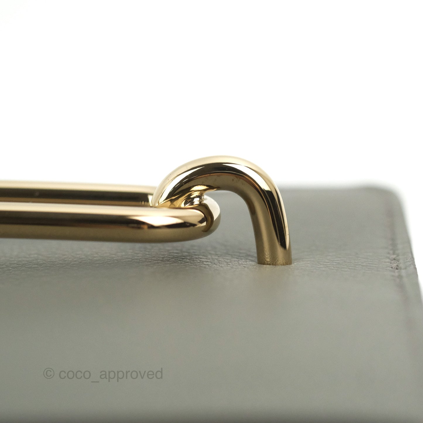 Hermès Roulis Mini 18 Gris Meyer 0L Clemence Gold Hardware