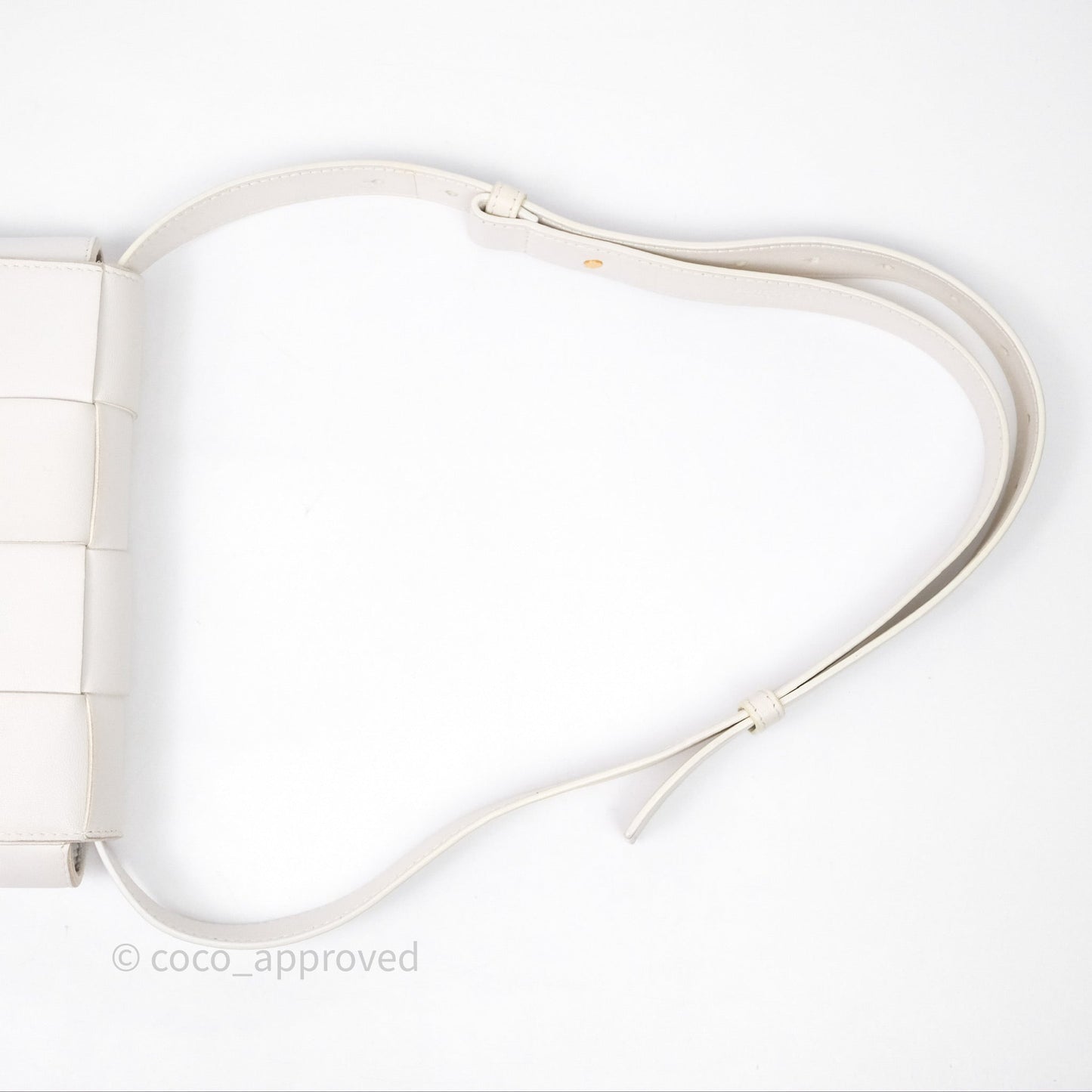 Bottega Veneta Cassette Belt Bag Intreccio White