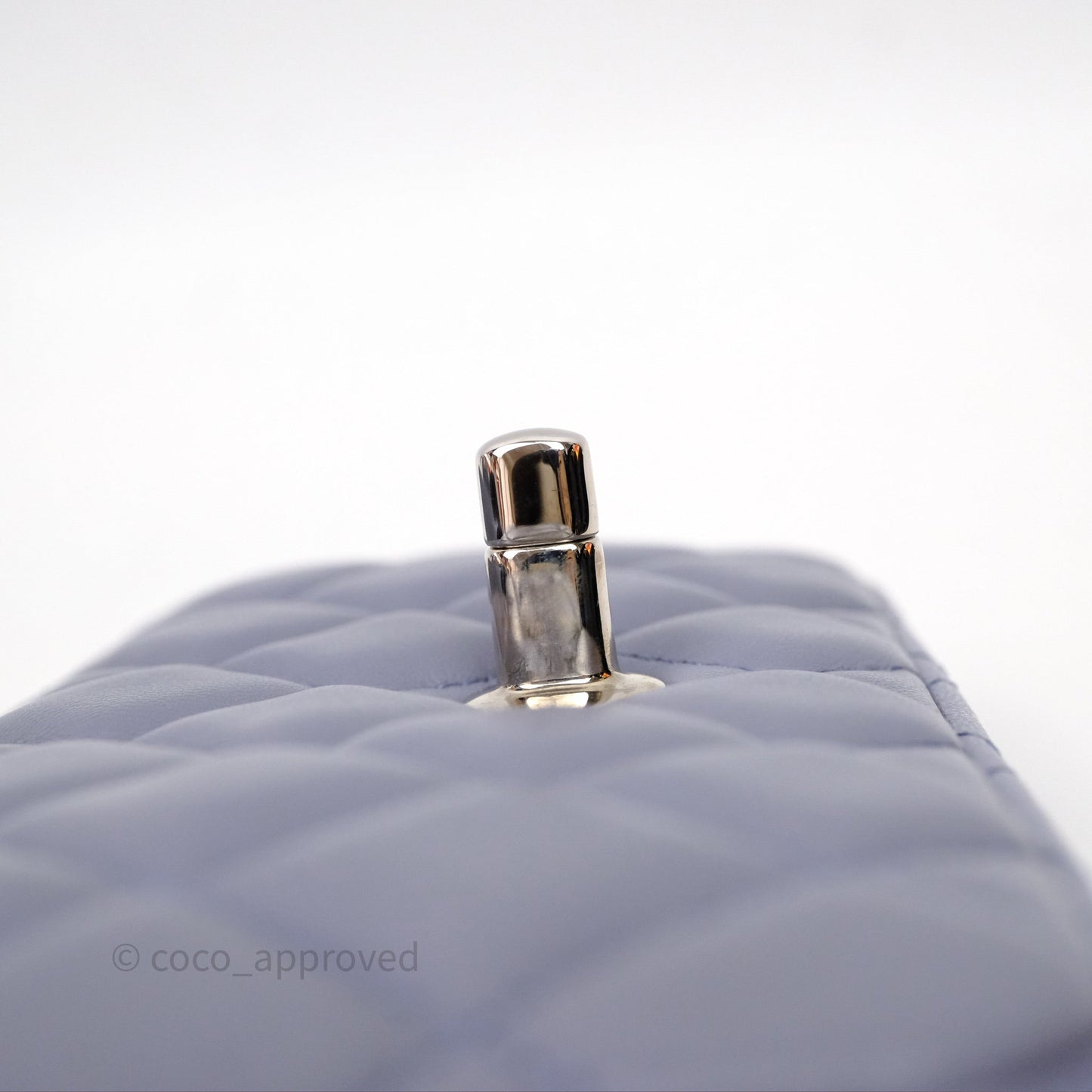 Chanel Quilted Extra Mini Rectangular Flap Purple Lambskin Silver Hardware